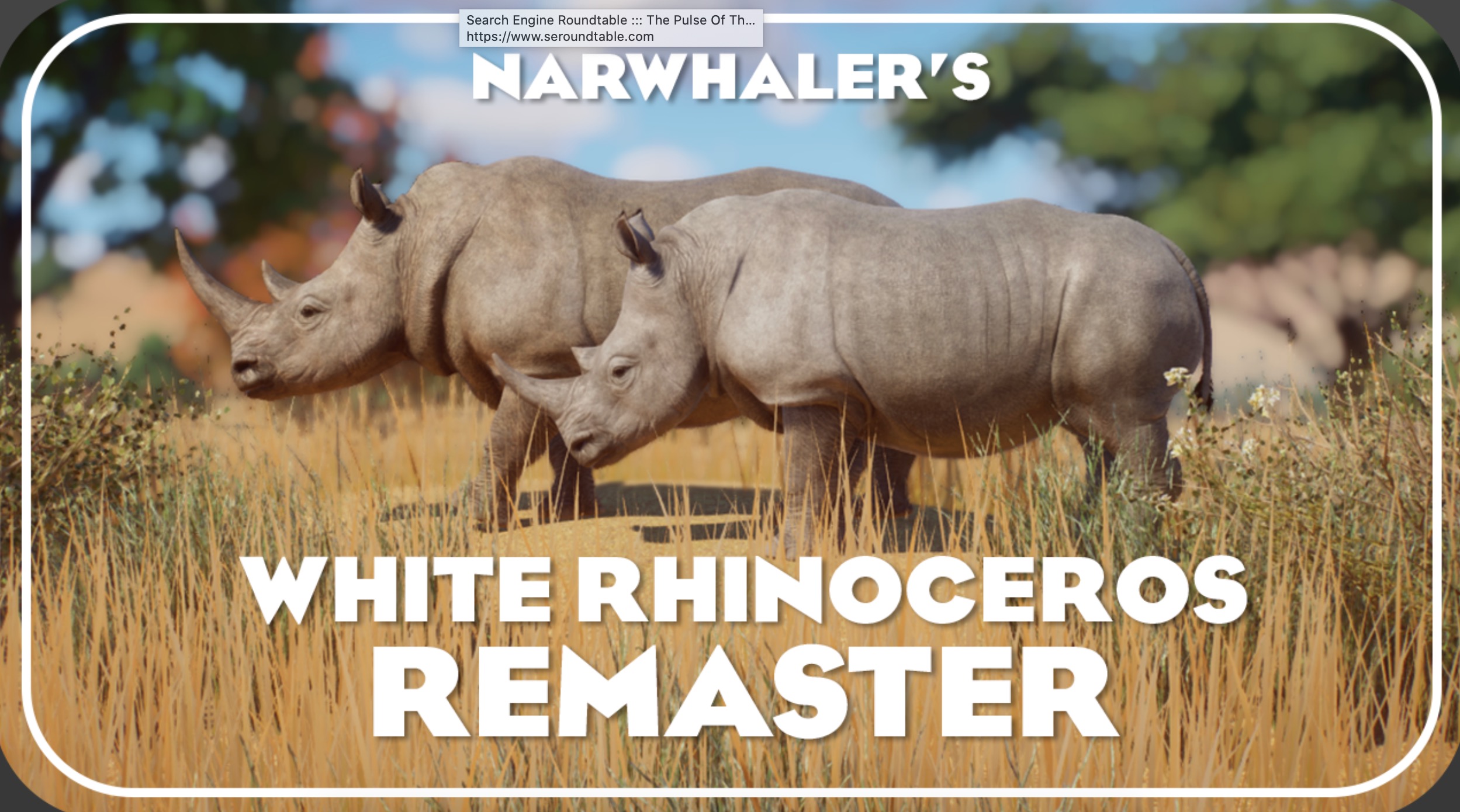 Narwhaler's White Rhino Remaster V1.9 | Planet Zoo Mod Download