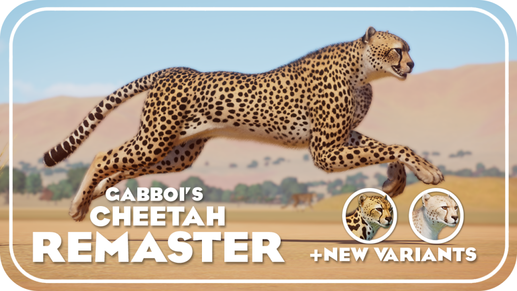 Cheetah Remaster and New Variants 1.10 ACSE V1.0 | Planet Zoo Mod Download